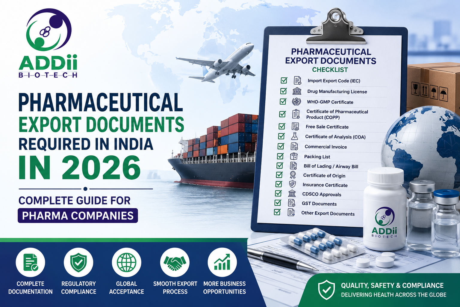 Documents Required for Pharmaceutical Export from India in 2026 Complete Guide