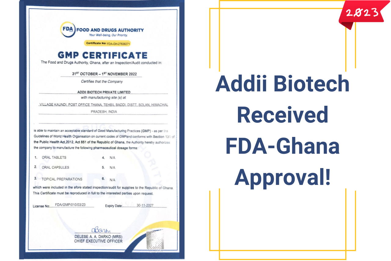 Addii Biotech Receives FDA Ghana Approval